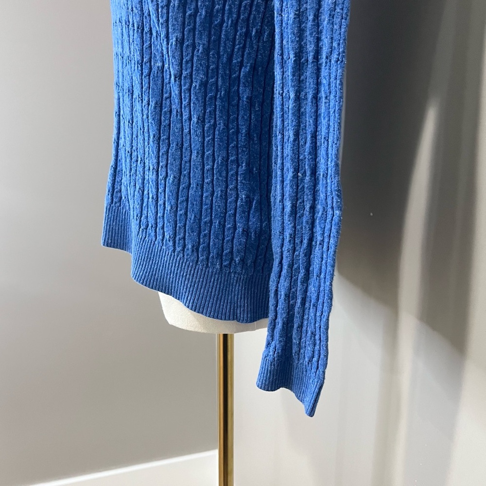 Tommy Hilfiger 100% Cotton Ribbed V-Neck Sweater Size S - Picture 3 of 8